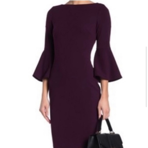 Calvin Klein Maroon Sheath Dress - Picture 2 of 10